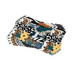 Kahverengi Mavi Modern Leopar Desenli Dijital Baskı Amerikan Servisi 4'lü Set CGH354-AS