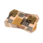 Kahverengi Siyah Modern Leopar Desenli Dijital Baskı Amerikan Servisi 4'lü Set CGH358-AS