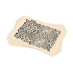 Siyah Bej Leopar Desenli Dijital Baskı Amerikan Servisi 4'lü Set CGH363-AS
