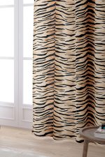 Kahverengi Siyah Zebra Desenli Dijital Baskılı Perde CGH366-PR - Görsel 2
