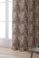 Kahverengi Siyah Leopar Desenli Dijital Baskılı Perde CGH370-PR - Görsel 2
