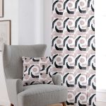 Pembe Modern Dijital Baskılı Perde CGH492-PR