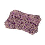 Mor Kahverengi Modern Geometrik Desenli Dijital Baskı Amerikan Servisi 4'lü Set CGH495-AS