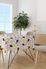 Beyaz Sarı Limon Desenli Dijital Baskılı Masaörtüsü CGH600-MS - Görsel 2
