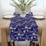 Laciver Marin Temalı Deniz Kabuğu Desenli Dijital Baskılı Runner CGH635