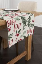 Kırmızı Yeşil Yılbaşı Temalı Dijital Baskılı Runner CGH793-RN - Görsel 2