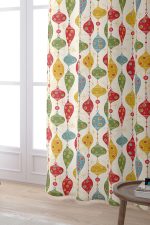 Kırmızı Yeşil Yılbaşı Temalı Dijital Baskılı Perde CGH846-PR - Görsel 2