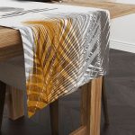 Sarı Gri Bohem Modern Desenli Dijital Baskılı Runner CGH928-RN