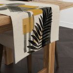Sarı Krem Bohem Modern Desenli Dijital Baskılı Runner CGH936-RN