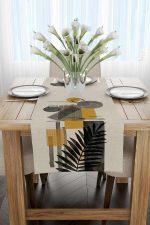 Sarı Krem Bohem Modern Desenli Dijital Baskılı Runner CGH936-RN - Görsel 2