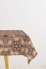 Truncu Retro Vintage Desenli Dijital Baskılı Masaörtüsü OTYK034-MS
