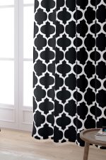 Siyah Beyaz Modern Geometrik Desenli Dijital Baskılı Perde OTYK552-PR - Görsel 2