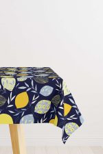 Limonlu Sarı-Yeşil Dijital Baskılı Masa Örtüsü - Görsel 2